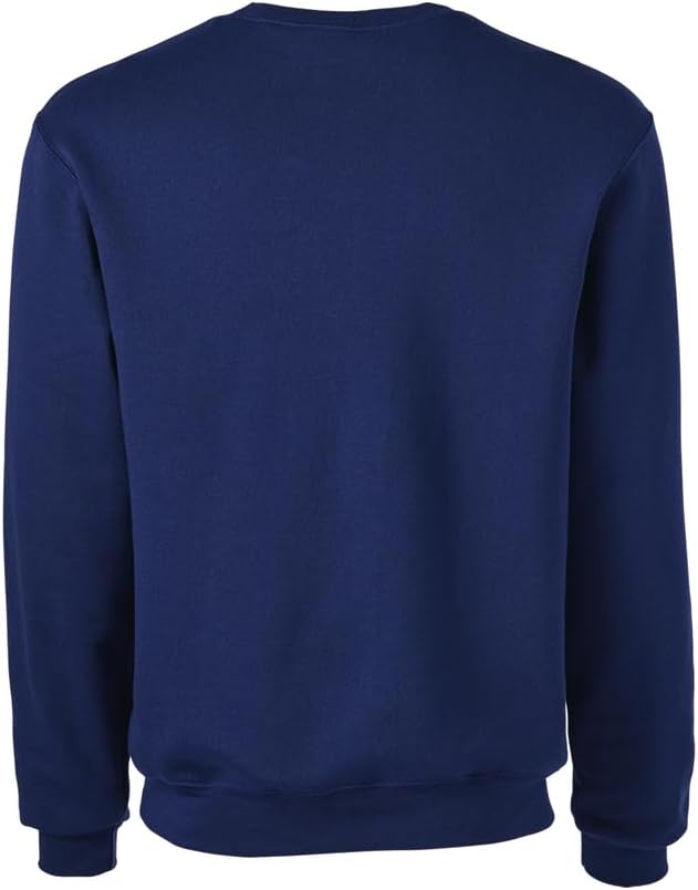 Soffe Mens Adult Long Sleeve Classic Crew Sweatshirt, CG Blue, Medium, 50% Cotton / 50% Polyester Fleece - Image 2