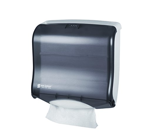 San Jamar T1755Tbk Ultrafold Fusion Folded Towel Dispenser, Fits 400 Multifold/240 C-Fold Towels, Classic, Black Pearl #TOP6