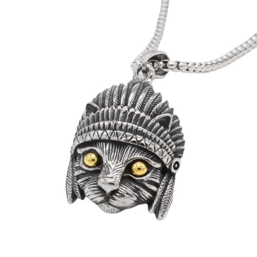 Collier pendentif chat indien rétro : le cadeau bijou parfait pour elle