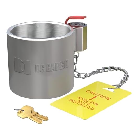 DC Cargo Trailer King Pin Lock - Trailer Hitch Lock for RV and Trailers - 5th Wheel Kingpin Lock for Semi Trailer - Pin Locks for Trailers - Fifth Wheel Hitch Lock RV Accessories for Travel Trailers