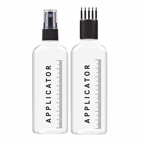Image of Chariot New York Hair Root Applicator Bottle with Comb Cap for Applying Hair Oil, Shampoo and Medicine (Pack of 100)