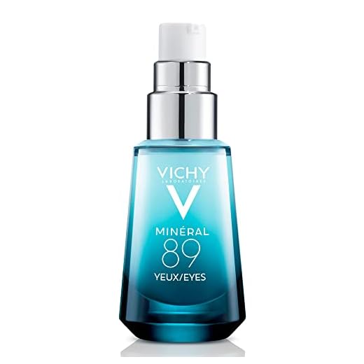 Vichy Minéral 89 Contorno de Ojos - Gel con Ácido hialurónico y Cafeína pura, alisa, hidrata e ilumina, sin fragancia, para piel sensible.
