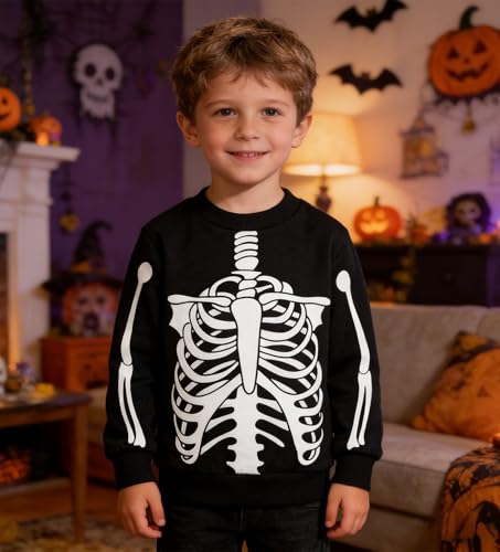 Image of Popshion Toddler Boys Sweatshirts Dinosaur Long Sleeve Pullover Crewneck Shirts Cartoon Tee Sport Tops for Kids 1-8T