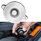 QQWD 1PC Radiator Cap, 16PSI Car Accessories Waterproof and Leak-proof Cooling Water Cover Replacement, Dual Lug Design Engine Radiator Seal Cap Universal for Most Cars (Silver)