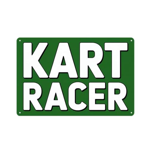 Kart Racing Sport Garage Tin Sign Vintage Metal Signs Wall
