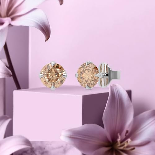 Image of 925 Sterling Silver Earrings for Women & Woman | Stud Earrings for Women | Daily Wear Silver Jewellery | Gift for Wife, Girlfriend, Mother, Sister | Rakhi Gift for Sister