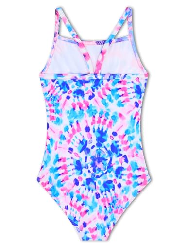 Image of TENVDA Girls One Piece Swimsuits Sport Halter Swimwear Beach Bathing Suit