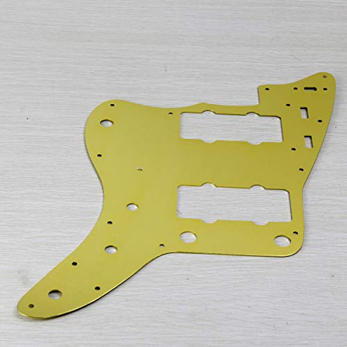 Fleor Pickguard de guitare vintage en métal pour guitare Fender American Jazzmaster Doré - Les Beatles, Paul McCartney, John Lennon, RIngo Starr, George Harrison Fleor Pickguard de guitare vintage en métal pour guitare Fender American Jazzmaster Doré – Image 4