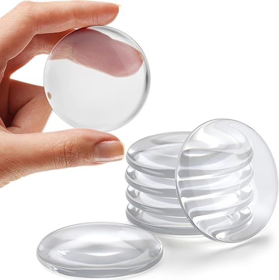 Silicone Clear Rubber Door Bumper Stopers Self Adhesive Wall Protector for Furniture, Handle Knob, Shield Bumper Guard for Wall (Pack of 6pcs, Silicon Round)-image-35