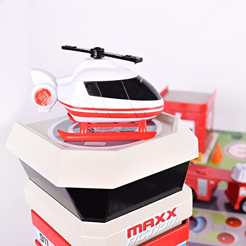 Sunny Days Entertainment Maxx Action 40 Piece Fire And Rescue Playset - Mini Vehicles And Accessories With Storage Bag #TOP5
