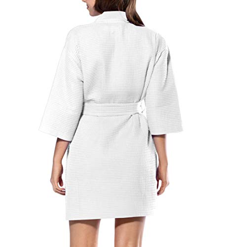 TEEAMORE Personalized Embroidered Waffle Kimono Robe Getting Ready Robes Bridesmaid Gift Spa Bathrobe3
