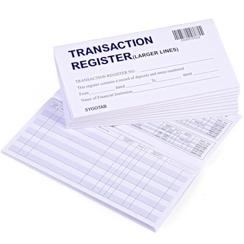 12PCS Larger Lines Check registers for Personal Checkbook
