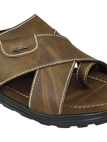 Image of AJANTA Men's Sandals for Men | Casual Walking Office Outdoor Sandals | Lightweight Comfortable Slip-On Footwear for Men | Anti-Skid Travel Daily Wear Open Toe Summer Sandals for Men