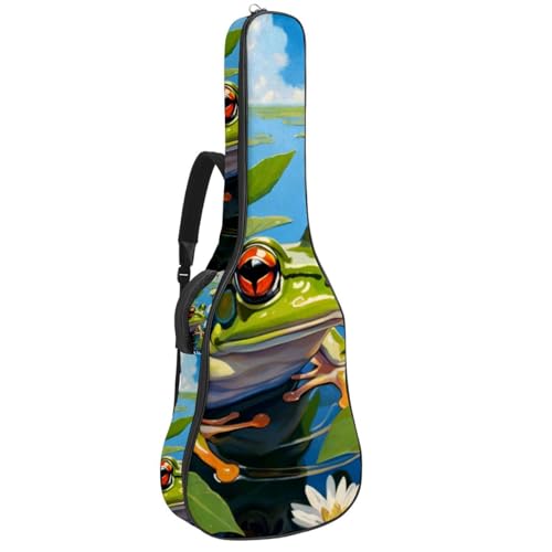 Sac pour guitare étanche à couche de protection motif grenouille