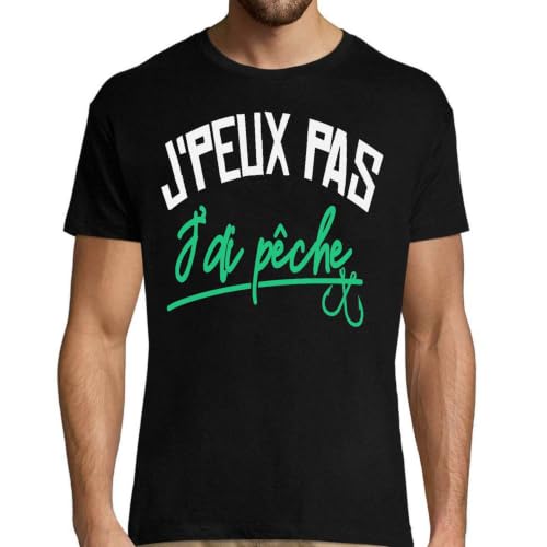T-Shirt Homme Pêcheur en coton imprimé en France pour papa