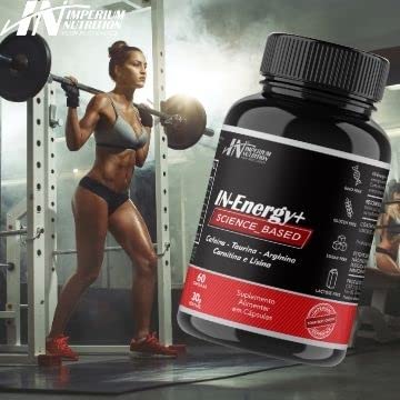IN-Energy+ (Cafeína, Taurina, Arginina, L-Carnitina e Lisina com 60 Cápsulas) Imperium Nutrition