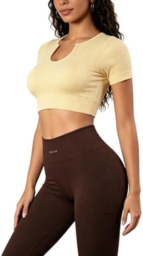 Conjunto de Exercícios Feminino 2 Peças – Calça de Yoga Sem Costu...