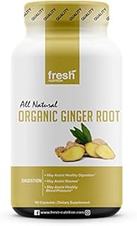 Organic Ginger Root Capsules - Strongest DNA Verified Ginger Root - Non GMO, Soy Free, Gluten Free, Vegan Friendly