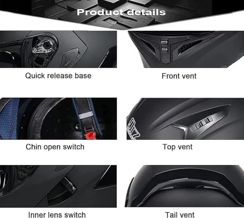 Casque moto modulable Bluetooth double pare-soleil taille XL 61cm