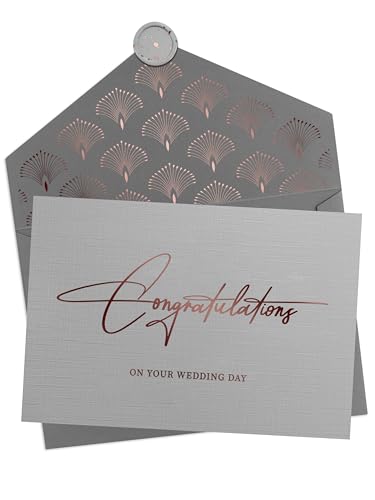 Joli Coon Congratulations on your wedding day with premium envelope and wax seal - Congratulations wedding card