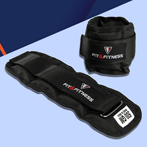 Image of FIT & FITNESS Wrist /Ankle Weights Pro Quality Adjustable Ankle /Wrist Weights for Running, Jogging, Cycling can be Used by Both Men and Women from 1 kg (0.5kg Gram Each x 2 pc) (0.5Kilograms)