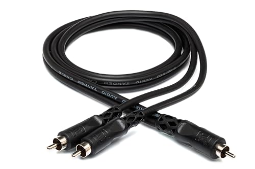 Cable Y Hosa TS 1/4" a Dual RCA 2 m miniatura 1