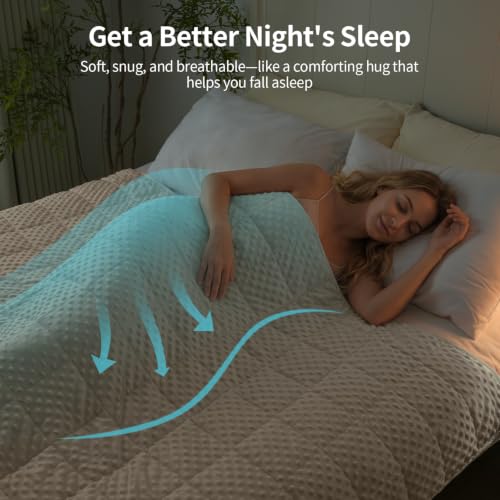 Image of Uttermara Cooling Weighted Blanket for Adults, 15 lbs Queen Size 60 inch x 80 inch