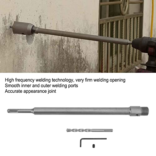 Electric Hollow Core Drill Bit Shank, Versatile High Carbon Steel Electric Hammer Adapter Rod Smooth Welding Non Edge Drop For Concrete #TOP3