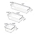 Simple Houseware Clear Drawer Organizer for Office Bin Desk Storage, Assorted Size, 6 Packs