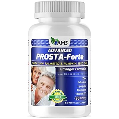 أمريكا الطبية & أمبير ؛ Science Advanced Prosta-Forte 90 Caplets | مكمل البروستاتا للرجال | حبوب غذائية مع مستخلص المنشار بالميتو ، فيتامين D3 ، الزنك ، وزيت بذور اليقطين لتحسين صحة البروستاتا