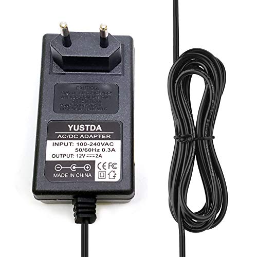 Yustda 6,5ft AC DC-Adapter-Ladegerät für Taotronics stilvolle Metalltischlampen 12 Watt-Netzteilkabel (TT-DL16)