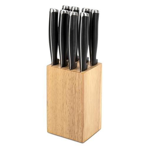 Comparison: Best Steak Knives Holder 3 8 Slots Steak Knife Block Holder, 5.5" Wooden Small Knife Block without Knives,Compact and Space Saving Storage Knife Holder for Counter Top (1)