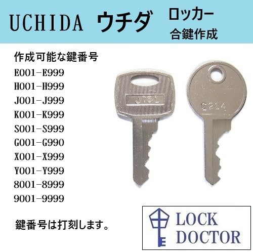 Amazon.co.jp: UCHIDA(内田,ウチダ)製ロッカー用の合鍵 スペアキー 鍵 