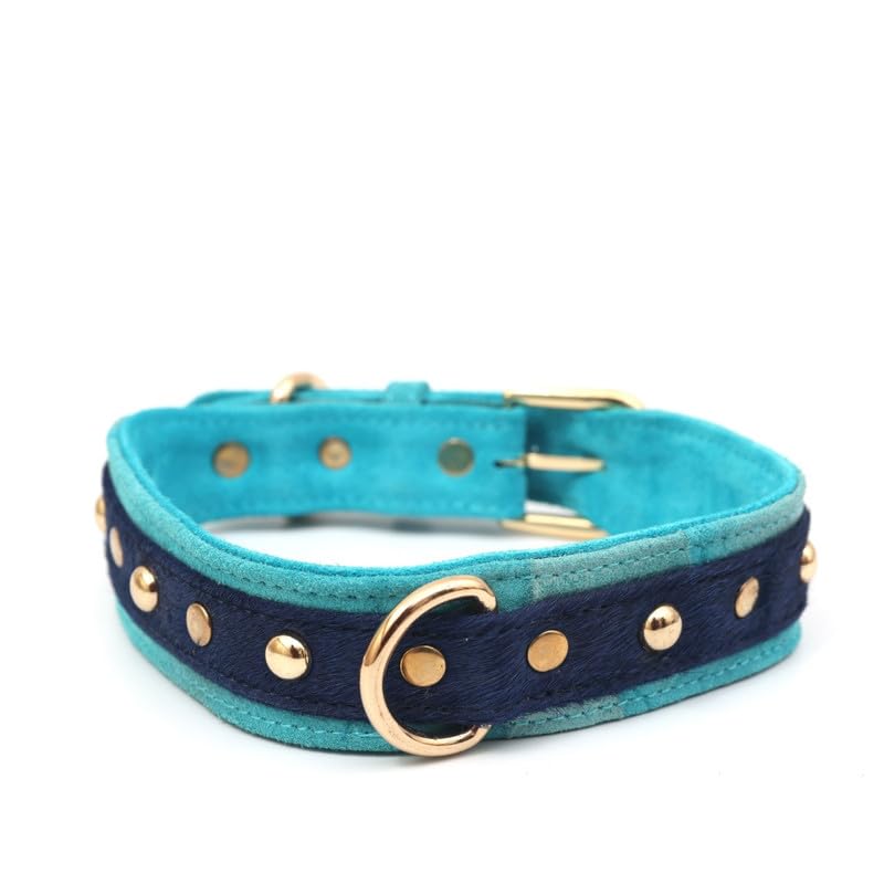 Pampaw Leather The Perdita Collars for Dogs, Cats & Puppies - Soft Durable & Strong (10-15 Inch_Blue) (B0CT2LXGJP) Amazon Price History, Amazon Price Tracker