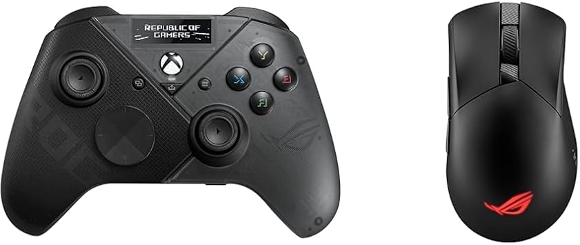 ASUS ROG Raikiri Pro OLED Display Controller & Gladius III Wireless 36000 DPI Gaming Mouse Bundle