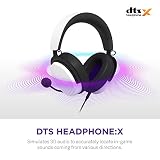NZXT Relay Wired PC Gaming Headset - AP-WCB40-W2 - Hi-Res Audio Certified - DTS Headphone:X - 7.1 Surround Sound - Lightweight & Comfortable Design - Detachable Microphone - CAM Software - White