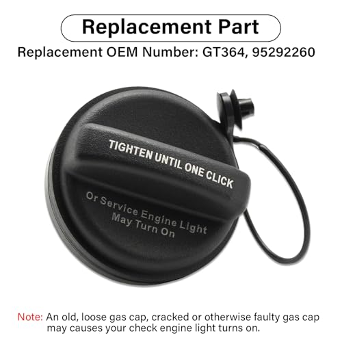 Image of Gas Cap, Fuel Cap Compatible with Buick Chevy - 2013-2017 Encore Verano, 2020-2021 Encore, 2012-2019 Cruze, 2012-2020 Sonic, 2013-2021 Spark Trax, 2016-2019 Cascada, Replace GT364, 95292260