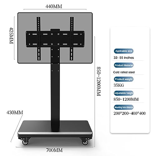 Soporte giratorio de piso para TV 32 a 65 pulgadas miniatura 2