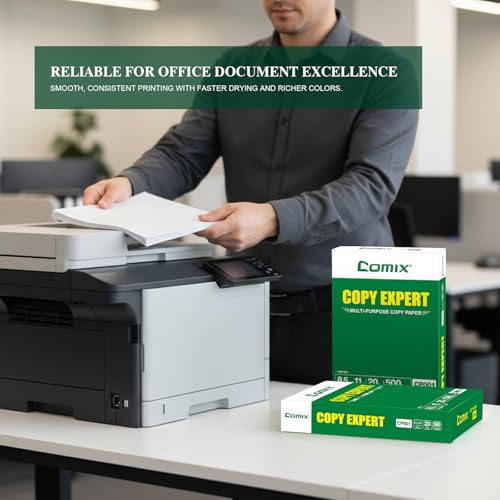 Comix Printer Paper | 8.5\"×11\" Paper | 20 lb | 3 Ream Case - 1500 Sheets | 92 Bright White | Copy Computer Paper for Office, School, and Home | Made in USA - Thumbnail 7