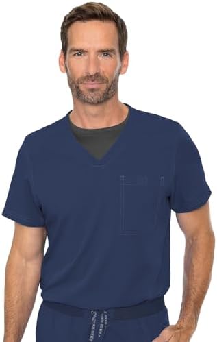Med Couture Rothwear Touch Scrub Top for Men V-Neck 1 Pocket | Ul...