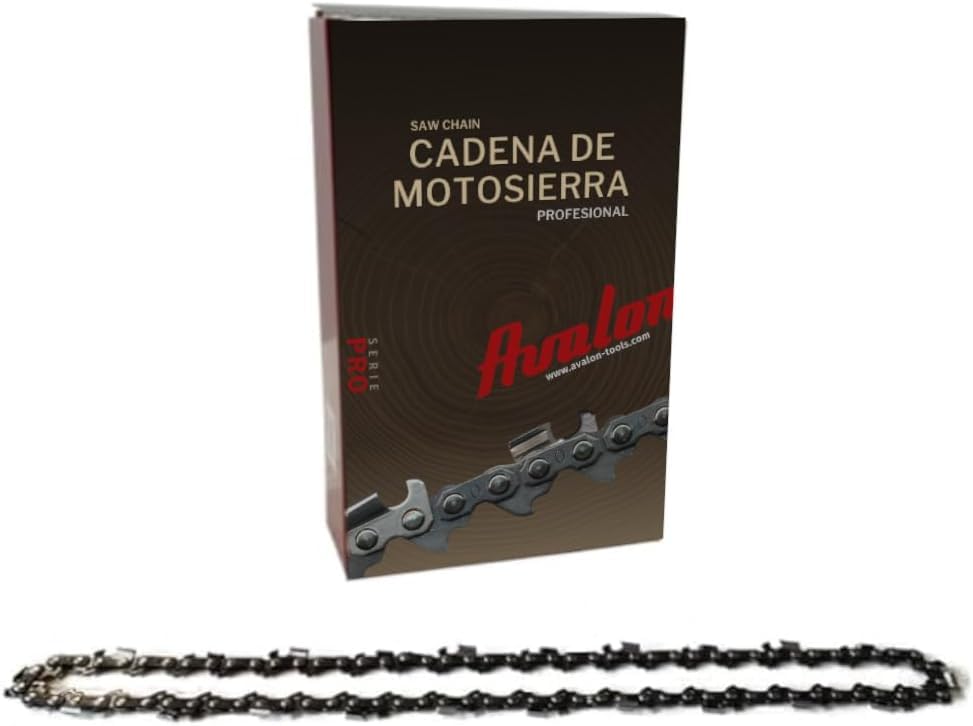 Cadena de Motosierra Avalon Procut 3/8 Bajo Perfil Galga 050 1.3-50 eslabones y diente redondo para espadas de 35cm aproximado, compatible con Stihl, Husqvarna, Dolmar, Makita