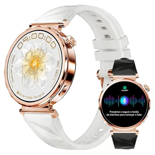 Smartwatch feminino Relógio inteligente Digital de 1.32' Full Touch com rastreador de condicionamento físico, atende/faz chamadas com mais de 120 modos esportivos,Compatível com Android iOS