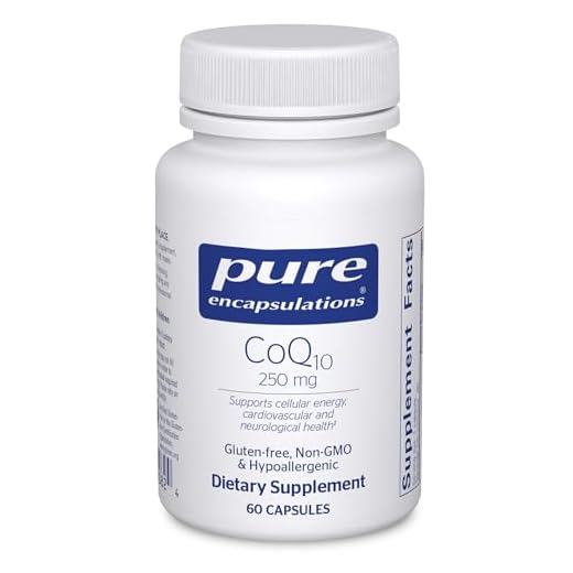 Pure Encapsulations CoQ10 250 mg | Coenzyme Q10 Supplement for Energy, Antioxidants, Brain and Cellular Health, Cognition, and Cardiovascular Support* | 60 Capsules