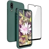 Vinve for Samsung Galaxy A20 Case, Galaxy A30 Case, Liquid Silicone Slim Gel Rubber Full Body Protection Shockproof Cover Drop Protection Case for Galaxy A20 (Blackish Green)