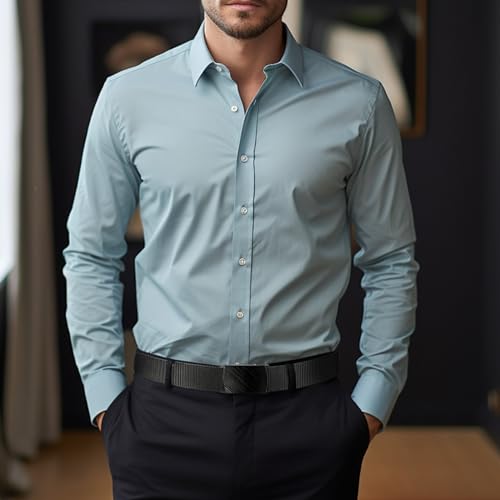 Mens Belt Plus Size Adjustable Web Work Belts for Men Black2