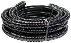 Yamitsu Black Corrugated Flexible Hose Fish Garden Pond Filter Pump Marine Flexi Pipe 5m and 25mm Diameter