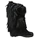 Pajar Women's Scarlet Tassle Tie Goat Hair Boot,Black,37 EU / 6-6.5 B(M)