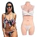 Produktbild CYOMI Silikon Brüste Brustformen Realistisch Brustplatten Mit Katheter silikon Bodysuit für Crossdresser Transgender CosplayElfenbeinweiß C Cup