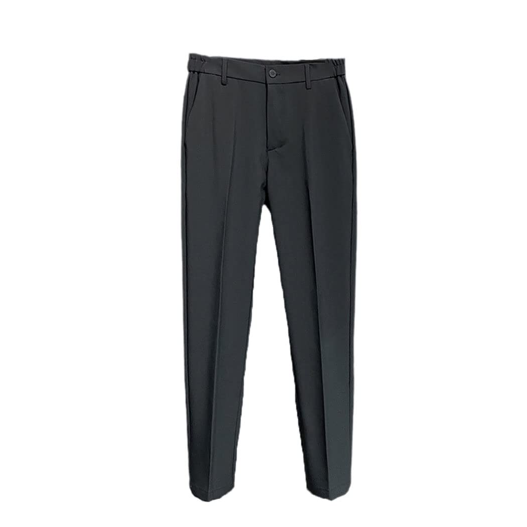 keusyoi Pantaloni casual da uomo primavera estate pantaloni tuta slim fit lavoro elastico in vita pantaloni da jogging maschili pantaloni neri plus size, Grigio scuro9, 33 W
