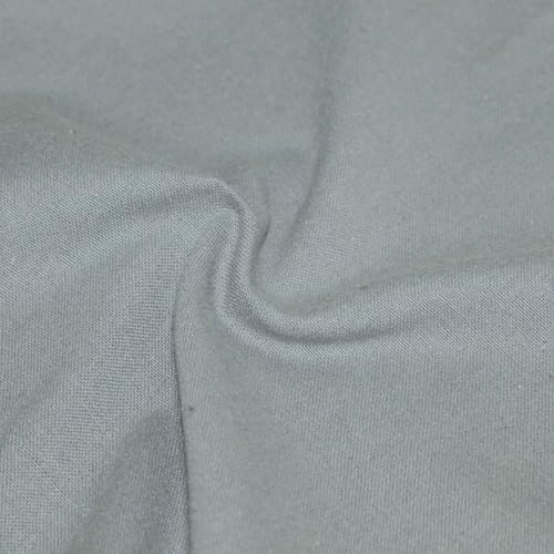 Image of HOME COLORS.IN Plain Solid Cotton 4 Seater Round Table Cover - Durable - Machine Washable - Every Day use Dining Table Cloth - 60 x 60 Inch - Light Grey